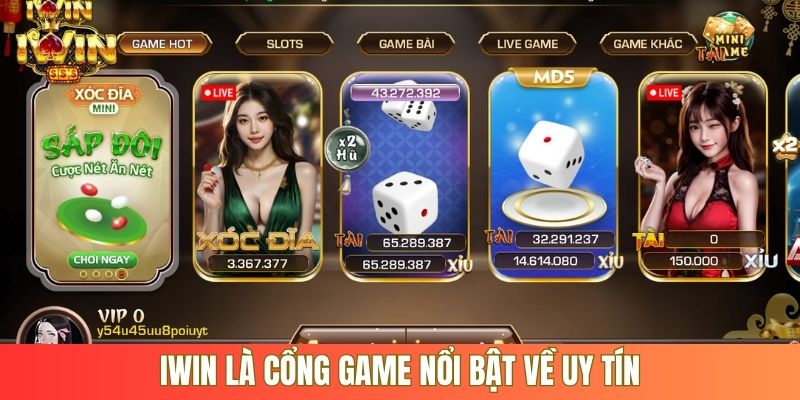 iWin là cổng game nổi bật về uy tín