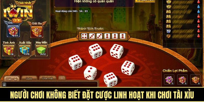 Người chơi không biết đặt cược linh hoạt khi chơi tài xỉu